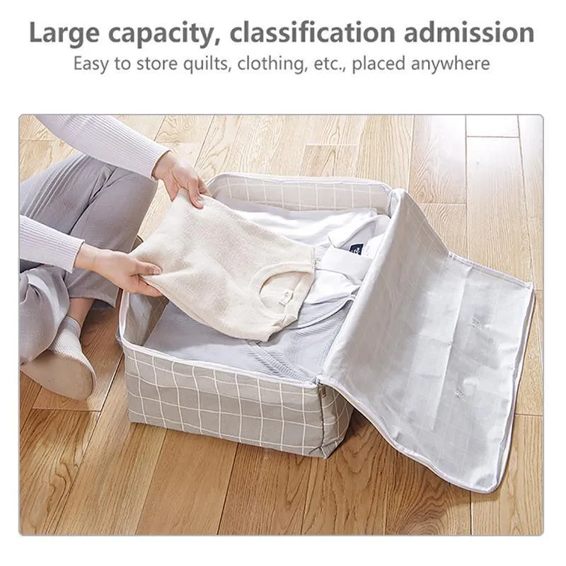 Cotton Linen Fabrics Home Organizer Bag 1PC 4Sizes