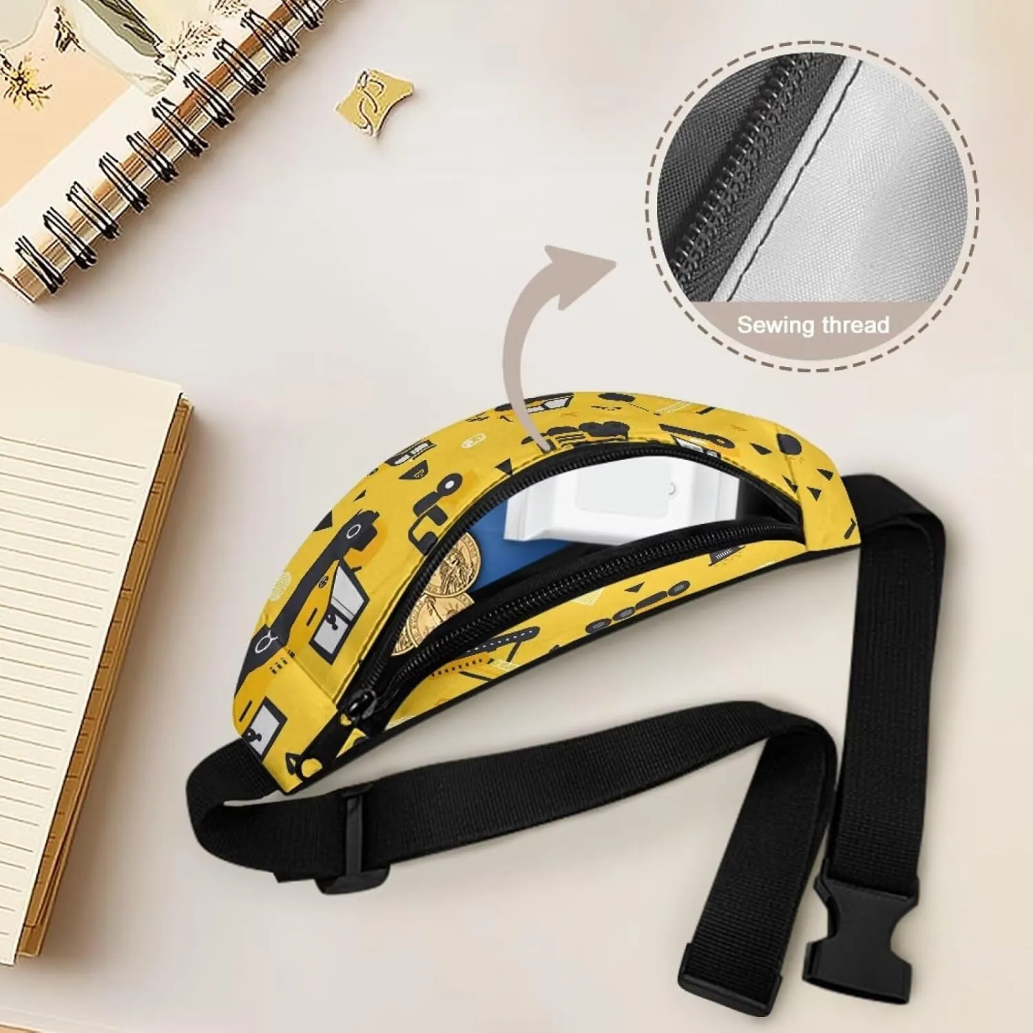 Cozeyat Cartoon Car Kids Fanny Pack for Boys, Travel Small Waist Bag Crossbody Belt Bag for Little Boys Toddler Cute Fanny Bag