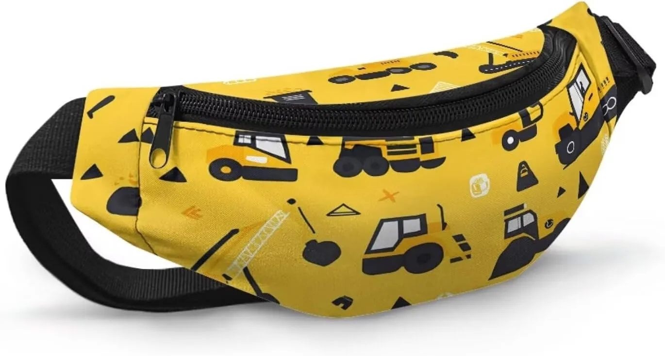 Cozeyat Cartoon Car Kids Fanny Pack for Boys, Travel Small Waist Bag Crossbody Belt Bag for Little Boys Toddler Cute Fanny Bag