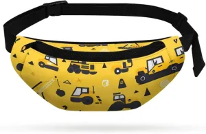 Cozeyat Cartoon Car Kids Fanny Pack for Boys, Travel Small Waist Bag Crossbody Belt Bag for Little Boys Toddler Cute Fanny Bag