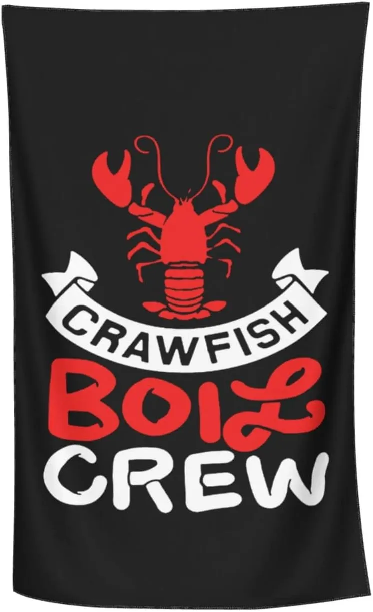 Crawfish Boil Crew Beach Towels Vacation Essentials Quick Dry Sand Free Oversized Bath Pool Swim Towel Extra Large Absorbent Bathroom Towels Adult Travel Accessories