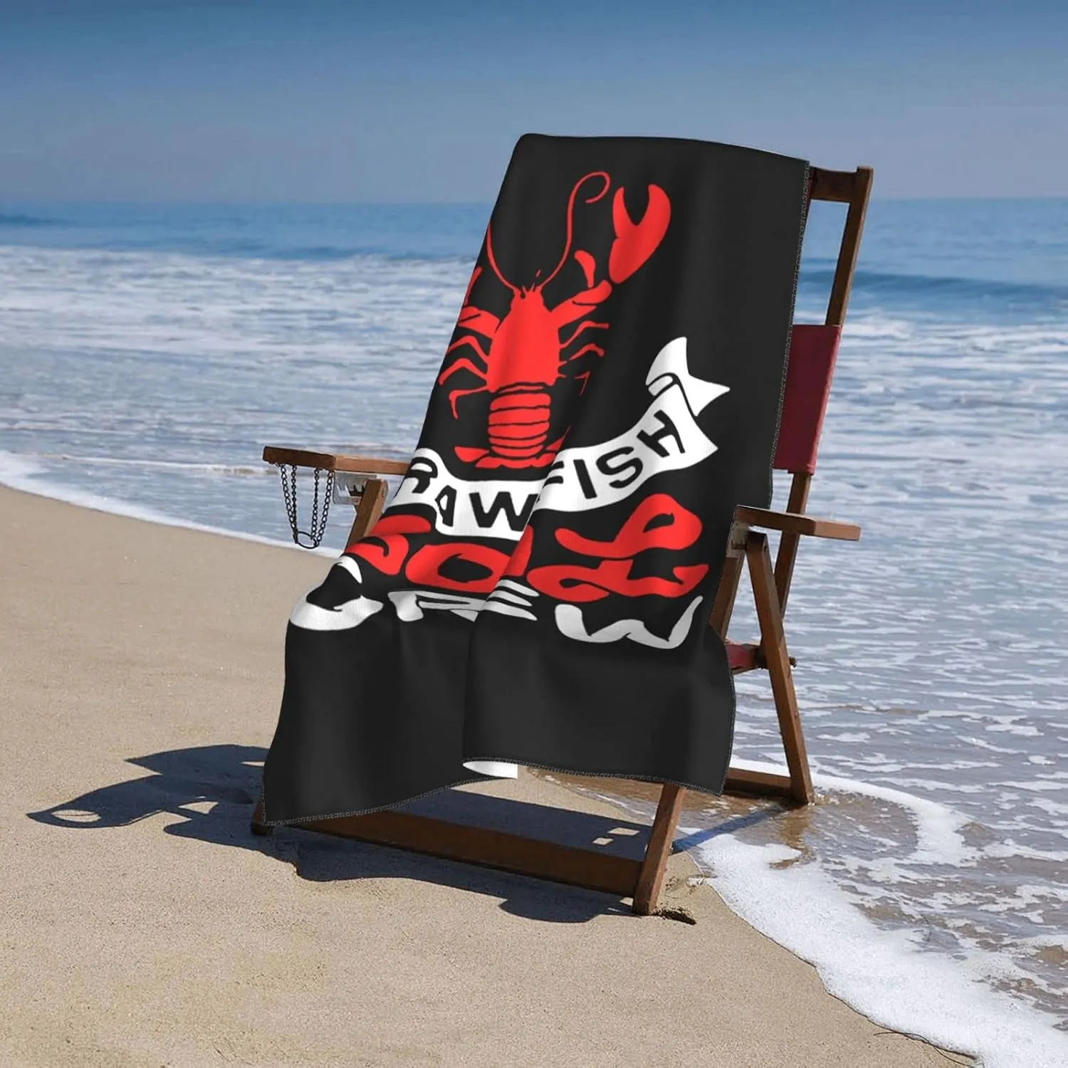 Crawfish Boil Crew Beach Towels Vacation Essentials Quick Dry Sand Free Oversized Bath Pool Swim Towel Extra Large Absorbent Bathroom Towels Adult Travel Accessories
