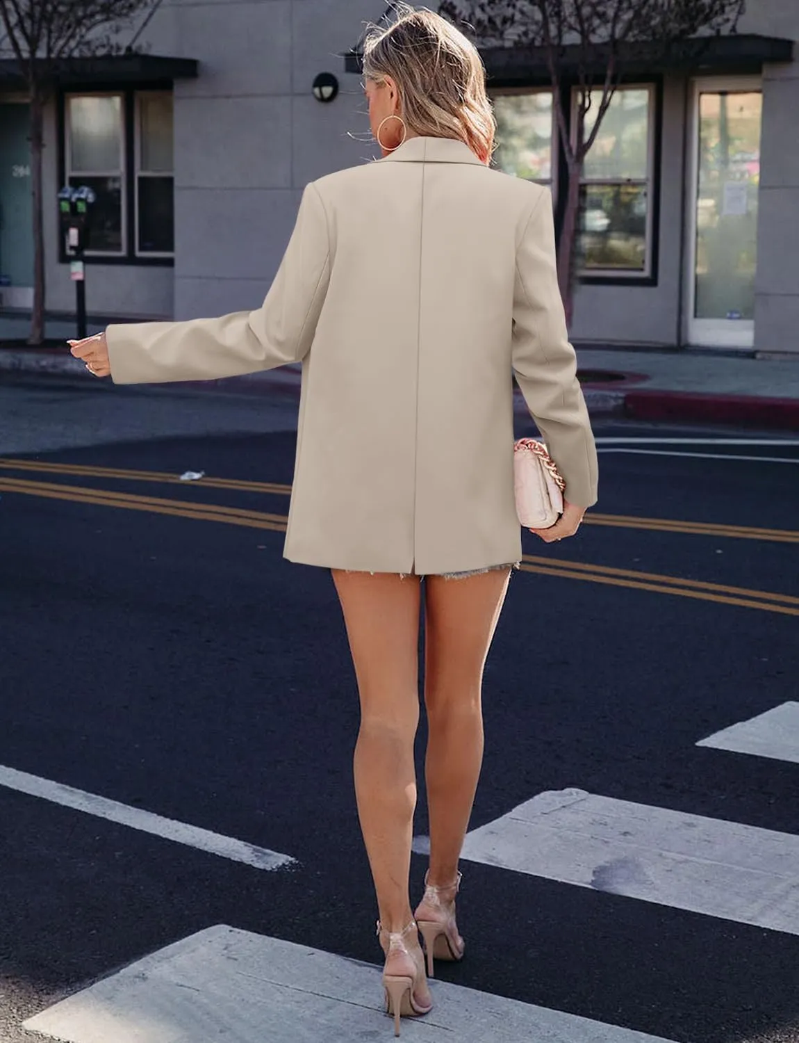CRAZY GRID Women Business Casual Blazer Jacket Fashion with Lined Work Professional Suit Jacket