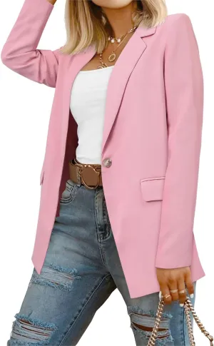 CRAZY GRID Women Business Casual Blazers with Lined Professional Work Suit Jacket with Pockets