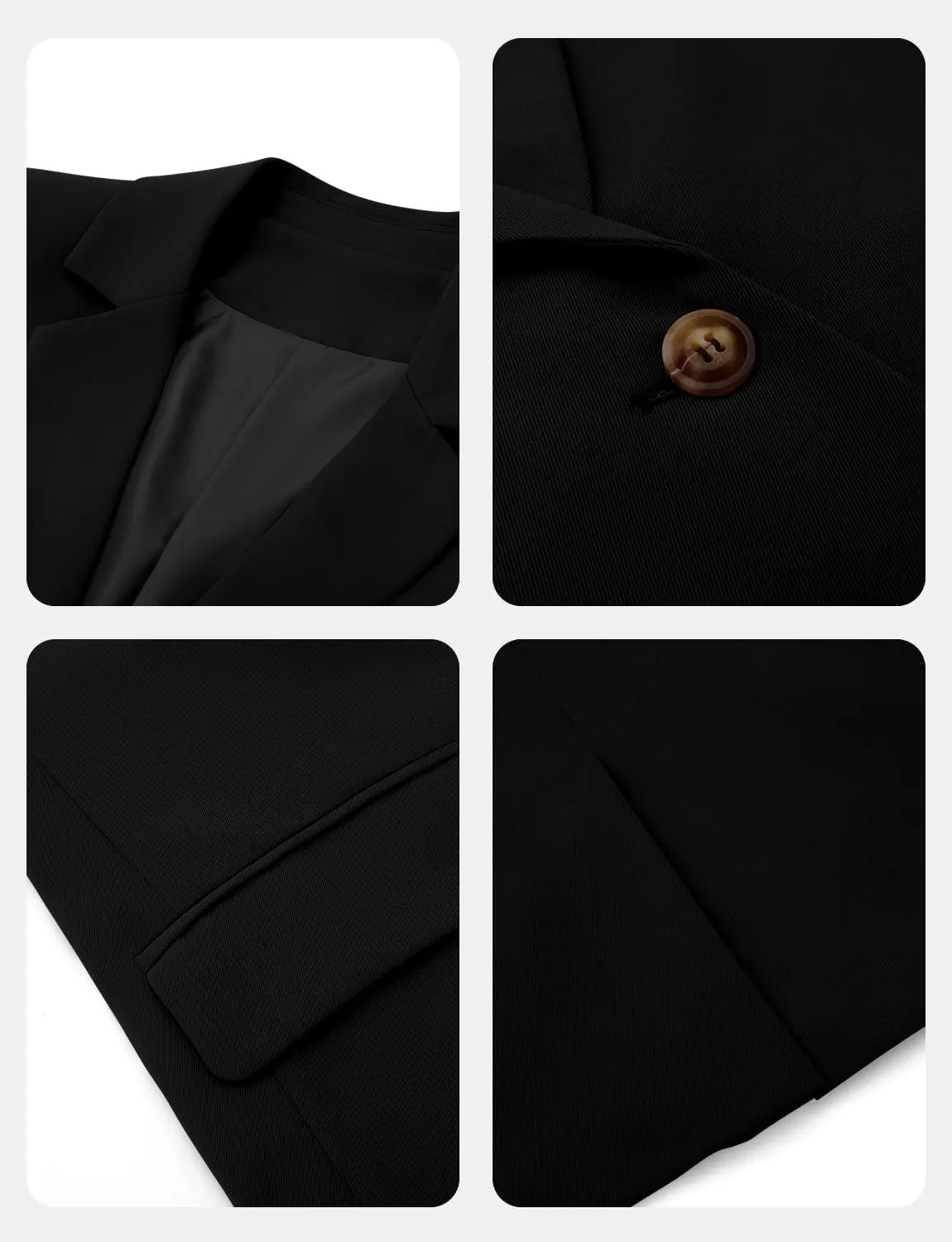 CRAZY GRID Women Business Casual Blazers with Lined Professional Work Suit Jacket with Pockets