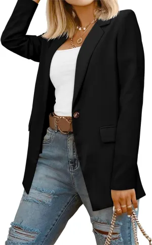 CRAZY GRID Women Business Casual Blazers with Lined Professional Work Suit Jacket with Pockets