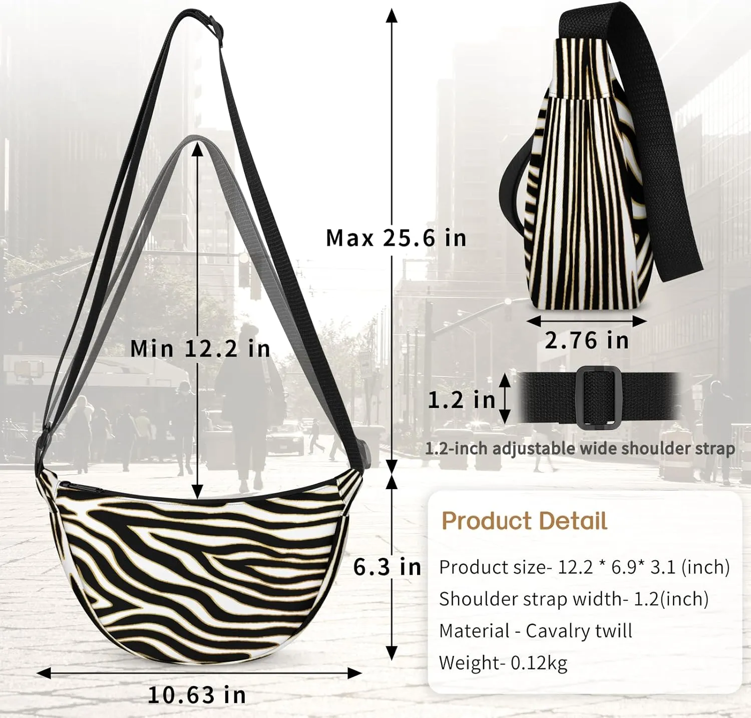 Crossbody Bag for Women Men, Lightweight Small Sling Hobos Dumpling Bag Crescent Purse, Crescent Moon Bag