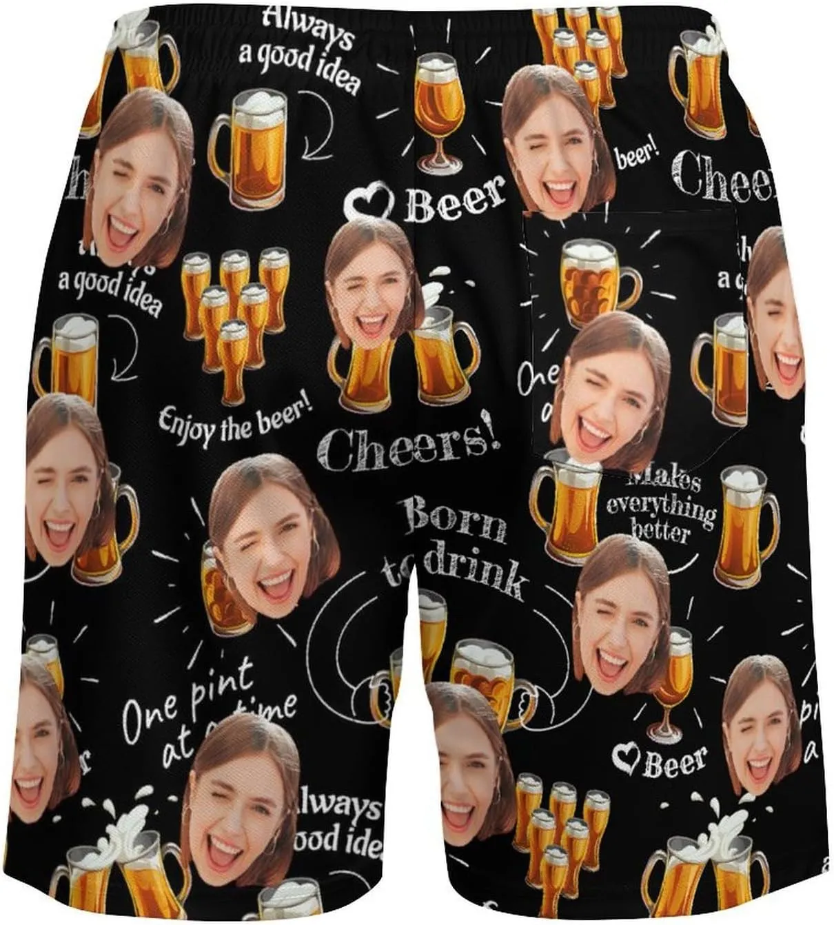 Custom Swim Trunks Men, Beach Essentials, Mens Swimming Trunks Funny