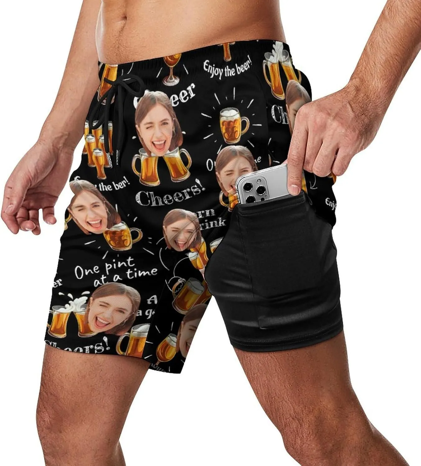 Custom Swim Trunks Men, Beach Essentials, Mens Swimming Trunks Funny