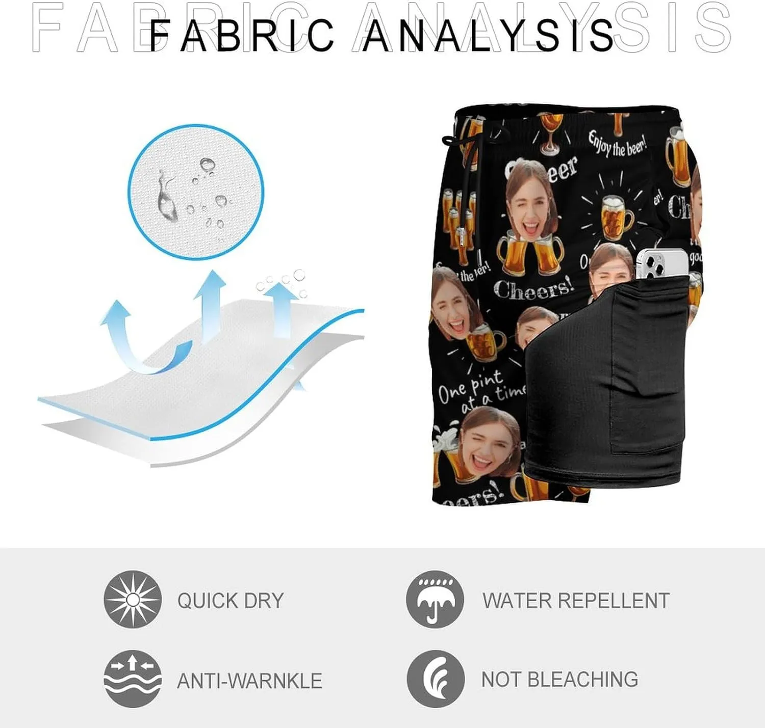 Custom Swim Trunks Men, Beach Essentials, Mens Swimming Trunks Funny