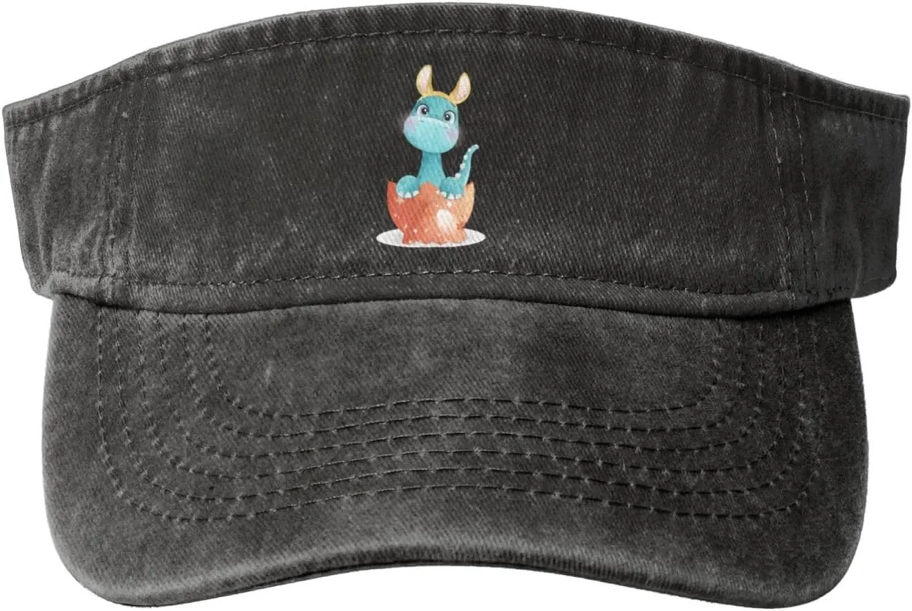 Cute Graffiti Beam Dragon Sun Visor Hats for Women Men Adjustable Sports Sun Hats Cotton Golf Cap