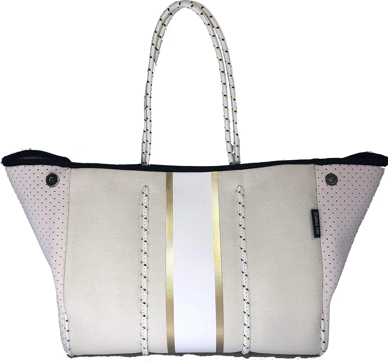 Dallas Hill Designs Large Tote Bag for Women | Neoprene Shoulder Purse | Travel, Beach, Gym Handbag | Extra Pouch