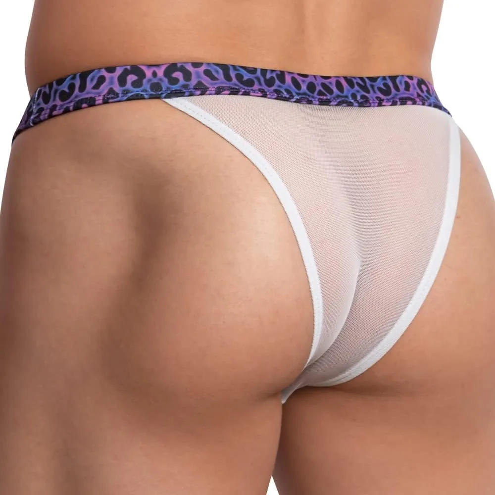 Daniel Alexander Men’s Thong Underwear w/Bulge Pouch, Sexy Designer Bikinis and Jock Straps for Men, Skimpy Sheer Back