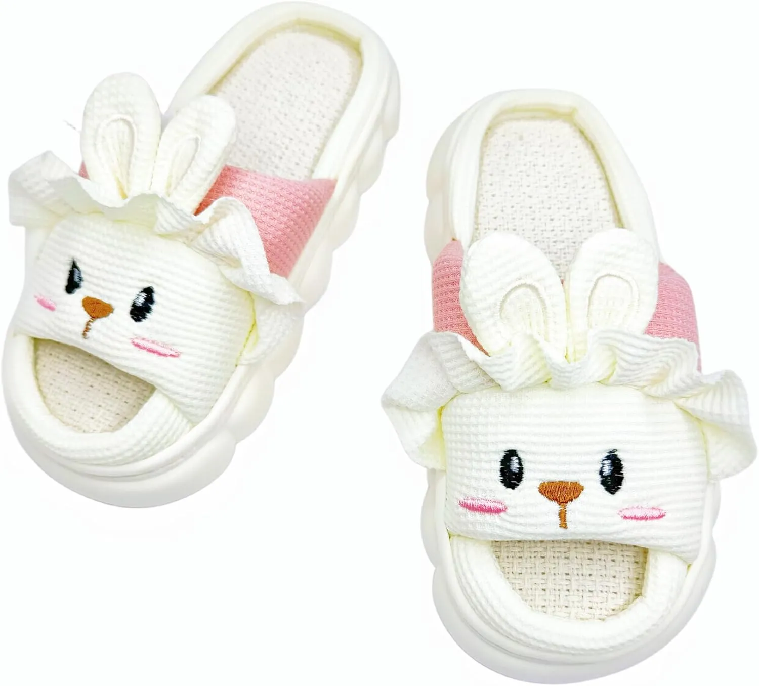 DCLTD Womens Cartoon Animal Slippers Home Linen Slippers Men's and Women's Cartoon Slides Cloud Slippers Super Soft Shoes for Boys and Girls