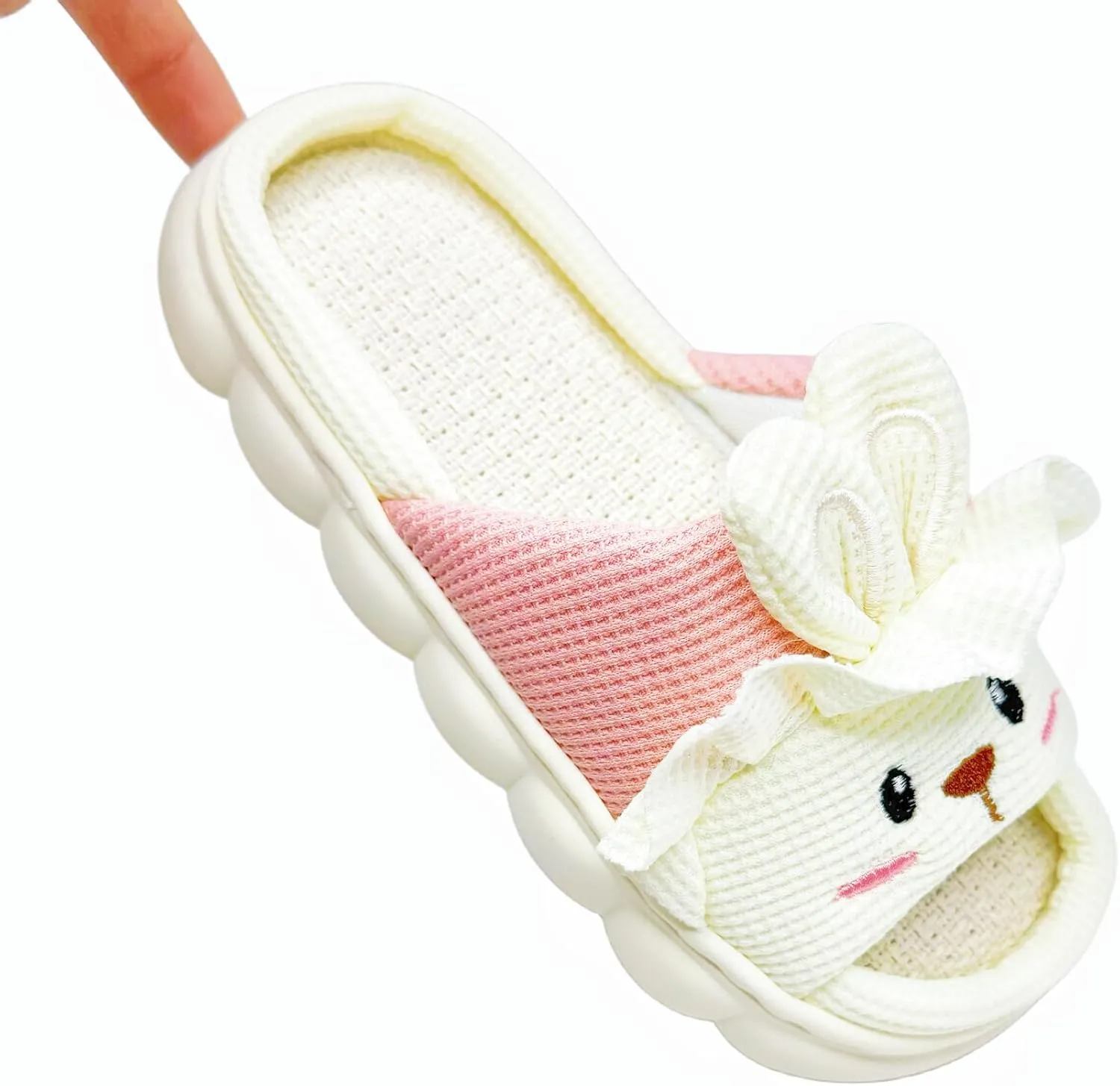 DCLTD Womens Cartoon Animal Slippers Home Linen Slippers Men's and Women's Cartoon Slides Cloud Slippers Super Soft Shoes for Boys and Girls