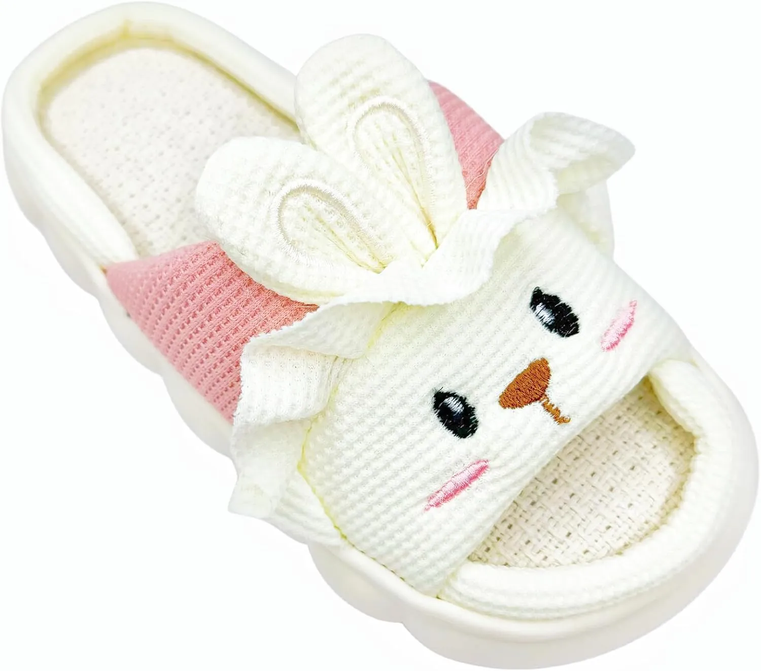 DCLTD Womens Cartoon Animal Slippers Home Linen Slippers Men's and Women's Cartoon Slides Cloud Slippers Super Soft Shoes for Boys and Girls