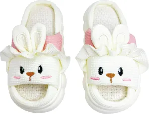 DCLTD Womens Cartoon Animal Slippers Home Linen Slippers Men's and Women's Cartoon Slides Cloud Slippers Super Soft Shoes for Boys and Girls