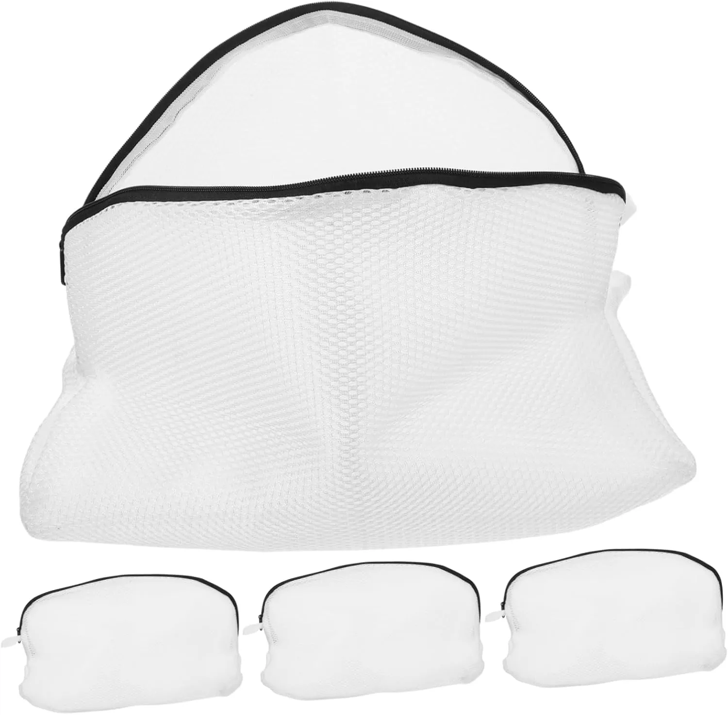 DECHOUS 4Pcs Portable Shoe Cleaning Bags Lightweight Laundry Wash Bags for Sneakers Deformation Mesh Design for Canvas Shoes and Slippers for Travel and Home