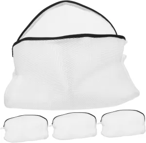 DECHOUS 4Pcs Portable Shoe Cleaning Bags Lightweight Laundry Wash Bags for Sneakers Deformation Mesh Design for Canvas Shoes and Slippers for Travel and Home