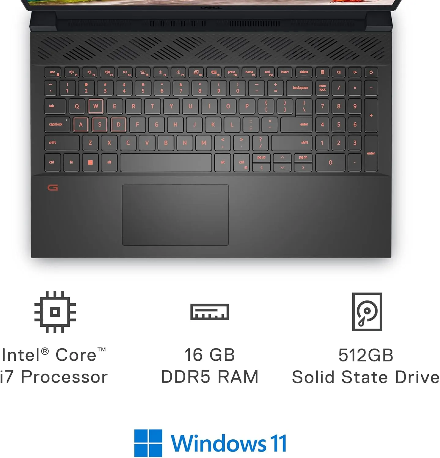 Dell G15 5520 15.6 Inch Gaming Laptop – 1080p FHD 120Hz Display, Intel Core i7-12700H, 16GB DDR5 RAM, 512GB SSD, NVIDIA Geforce RTX 3060 6GB GDDR6, Wi-Fi 6, USB C, Windows 11 – Dark Shadow Grey