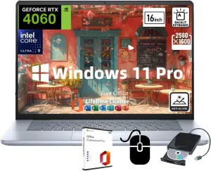 DELL Inspiron 16 Plus Laptop - w/Office & External DVD Drive, NVIDIA GeForce RTX 4060, Intel Ultra 7 155H, 16" 2.5K IPS Anti-Glare Display(2560x1600), Backlit KB, Win 11 Pro, 64GB RAM, 1 TB SSD