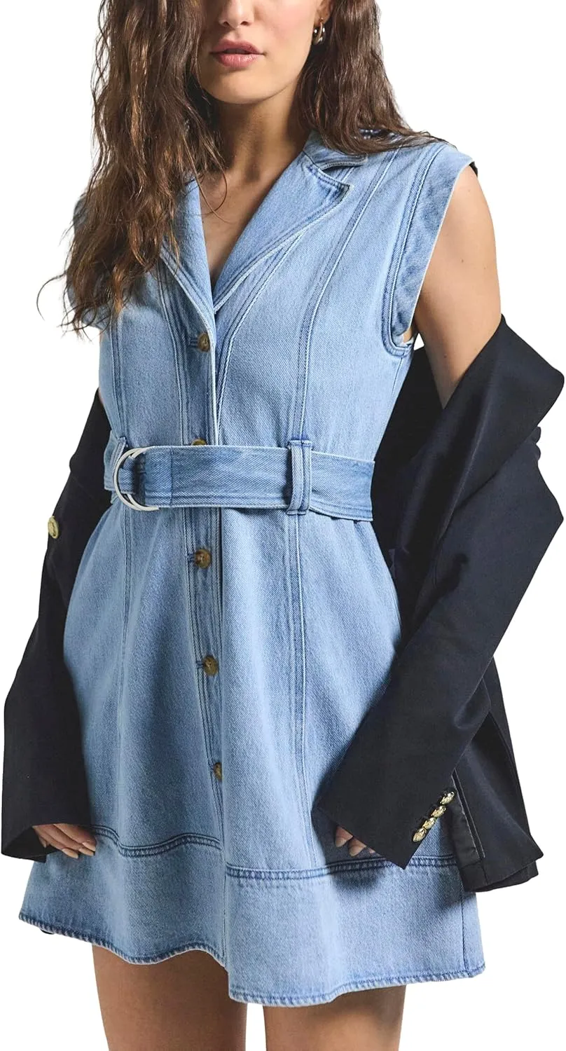 Derek Lam 10 Crosby Women's LYA Belted Denim Dress