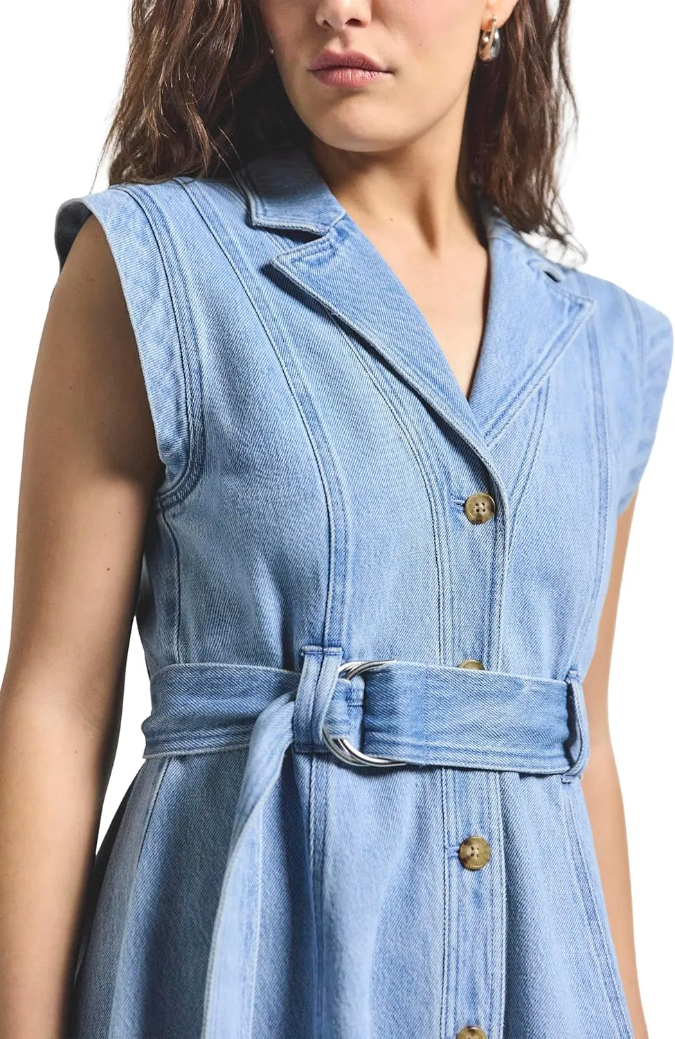 Derek Lam 10 Crosby Women's LYA Belted Denim Dress