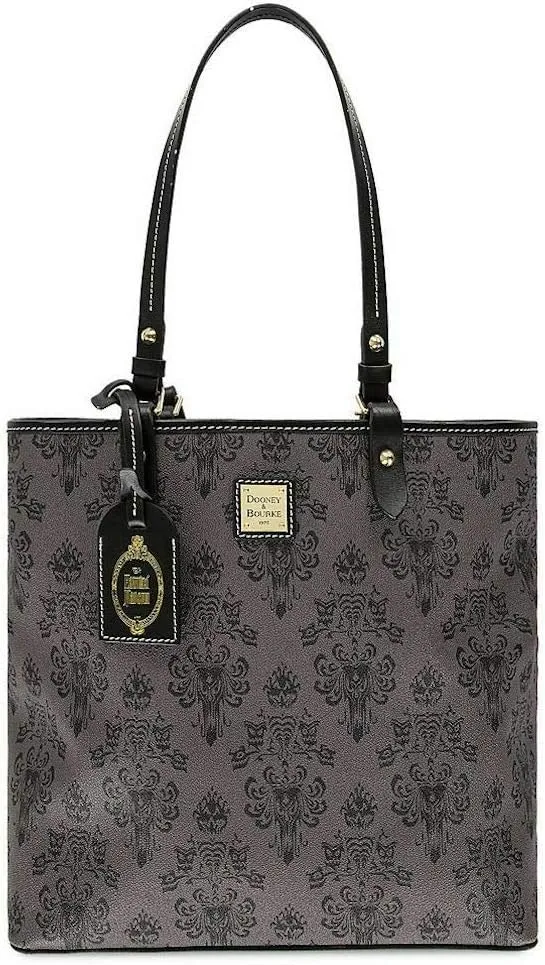 Disney Parks Haunted Mansion Wallpaper Silhouette Dooney and Bourke Large Tote Handbag