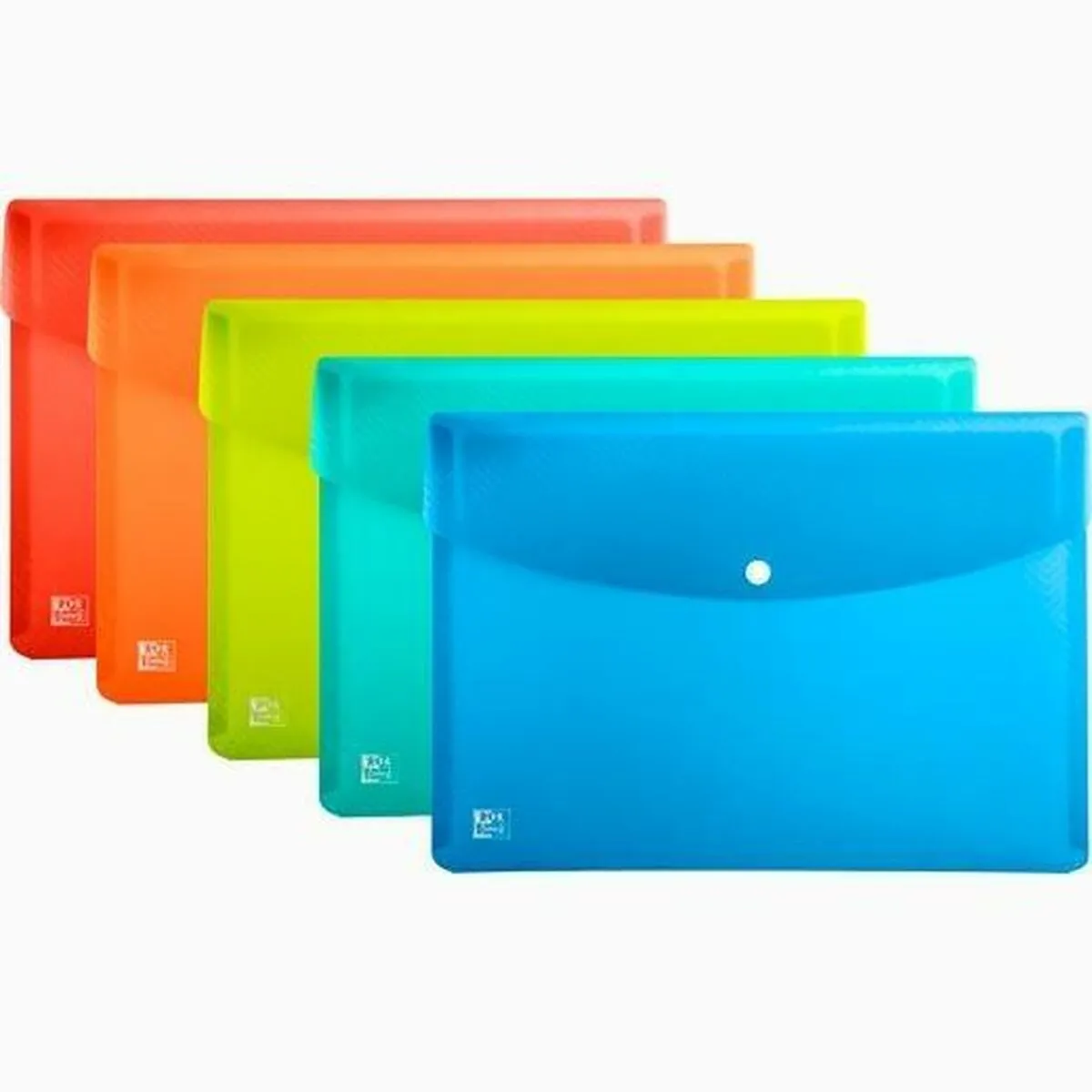 Document Folder Oxford Urban Multicolour A5 polypropylene Clasp 5 Pieces (50 Units)