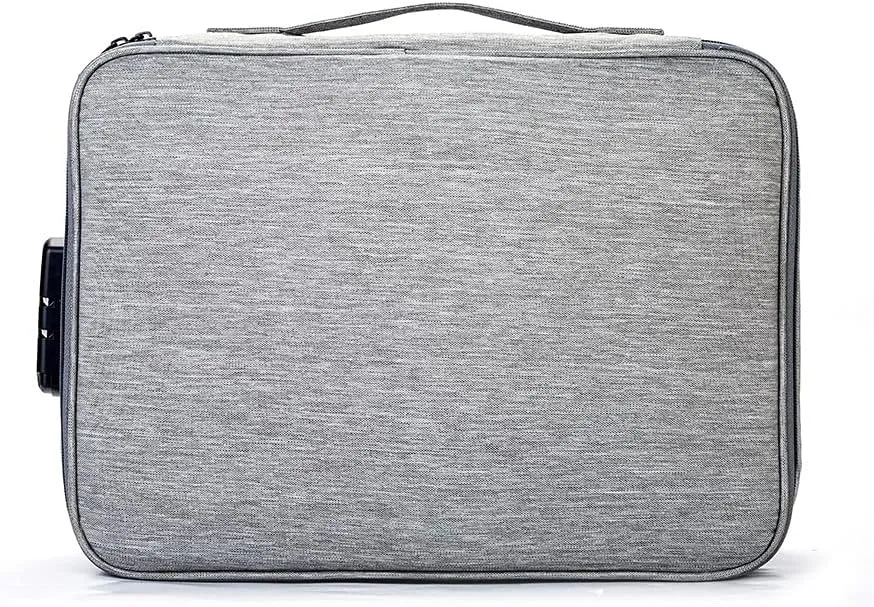 Document Holder with Zipper, Document Bag Large, Document Organizer Bag, Archive Boxes, Storage Pouch, Credential Bag, Diploma Storage Important Document, File Pocket, Home Office Travel Safe Bag(Gray