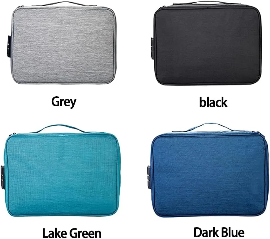 Document Holder with Zipper, Document Bag Large, Document Organizer Bag, Archive Boxes, Storage Pouch, Credential Bag, Diploma Storage Important Document, File Pocket, Home Office Travel Safe Bag(Gray