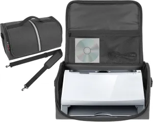 Document Scanner Carrying Case Bag,Film Scanner Case Compatible with Fujitsu iX1400, iX1500, iX1600, Plustek Scanner, Fujitsu Fi Series, Brother and Raven Scanner Use-Dark Grey