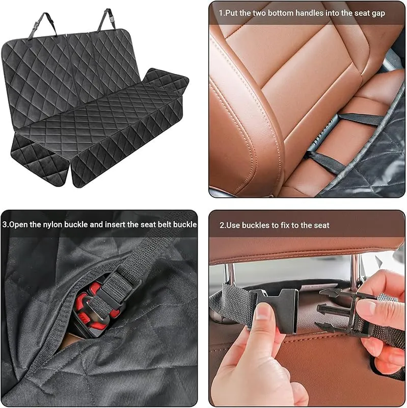 Dog Car Seat Cover for Mazda Biante, Dog Car Seat Cover for Back Seat Nonslip Waterproof Back Seat Pet Cover Dog Hammock for Car with Side Flap,C