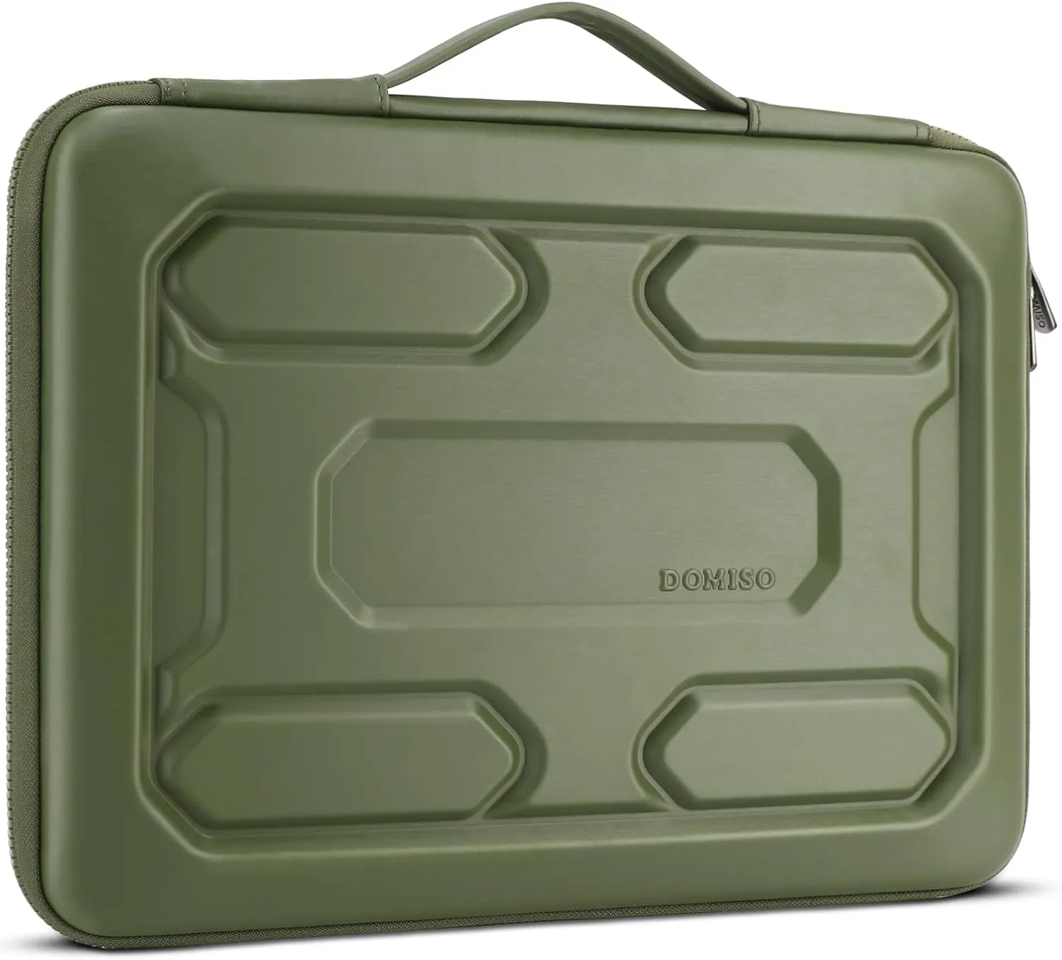 DOMISO 14 inch Laptop Sleeve with Accessory Bag Computer Bag Waterproof EVA Protective Carrying Case for 14" ThinkPad E480/Yoga 920/13.5" Microsoft Surface Book/HP Pavilion 14 Stream 14, Green
