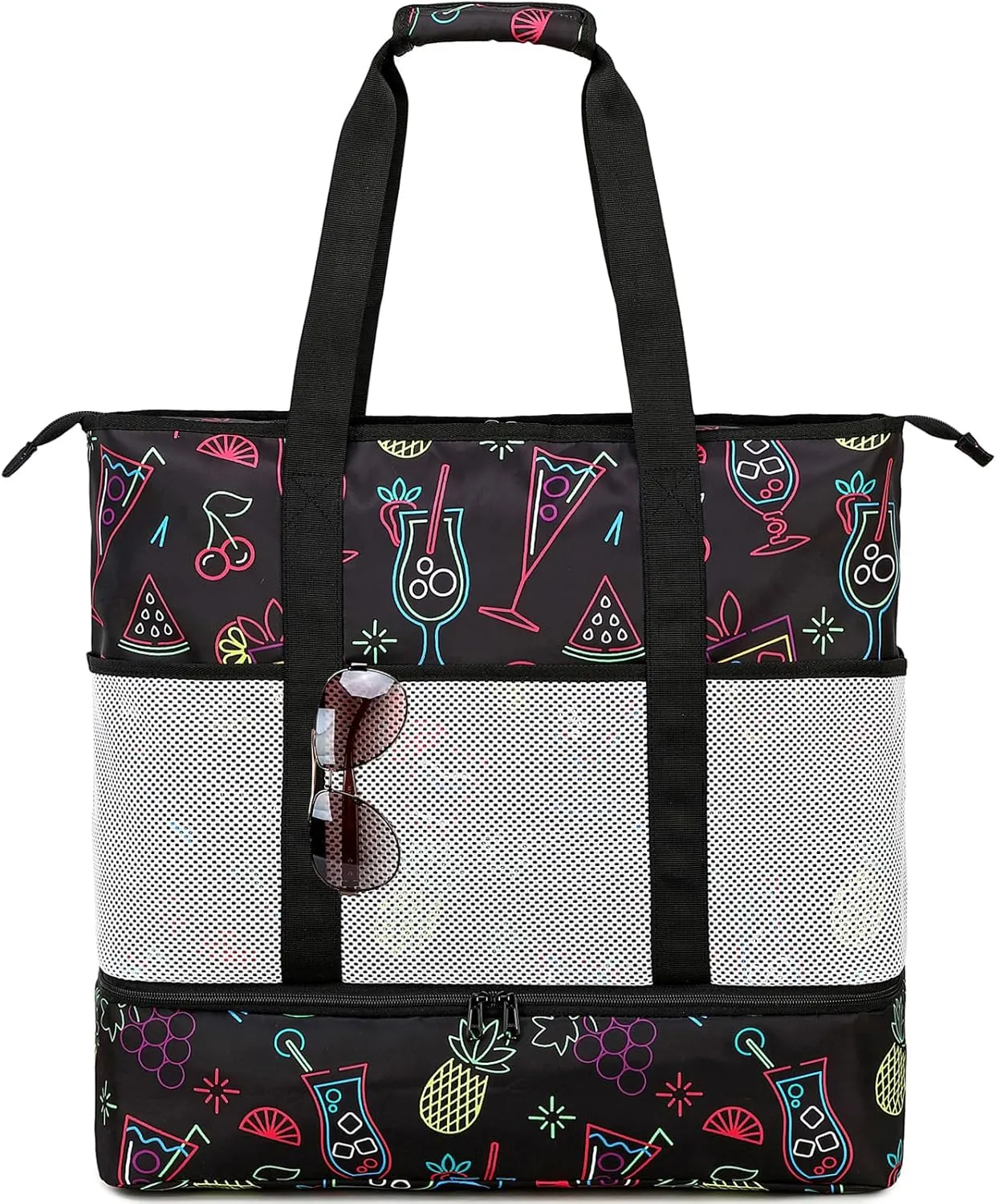 DSIUE Beach Bag with Cooler, Waterproof Sandproof Beach Tote Pool Bags for Women for Beach Vacation Essentials
