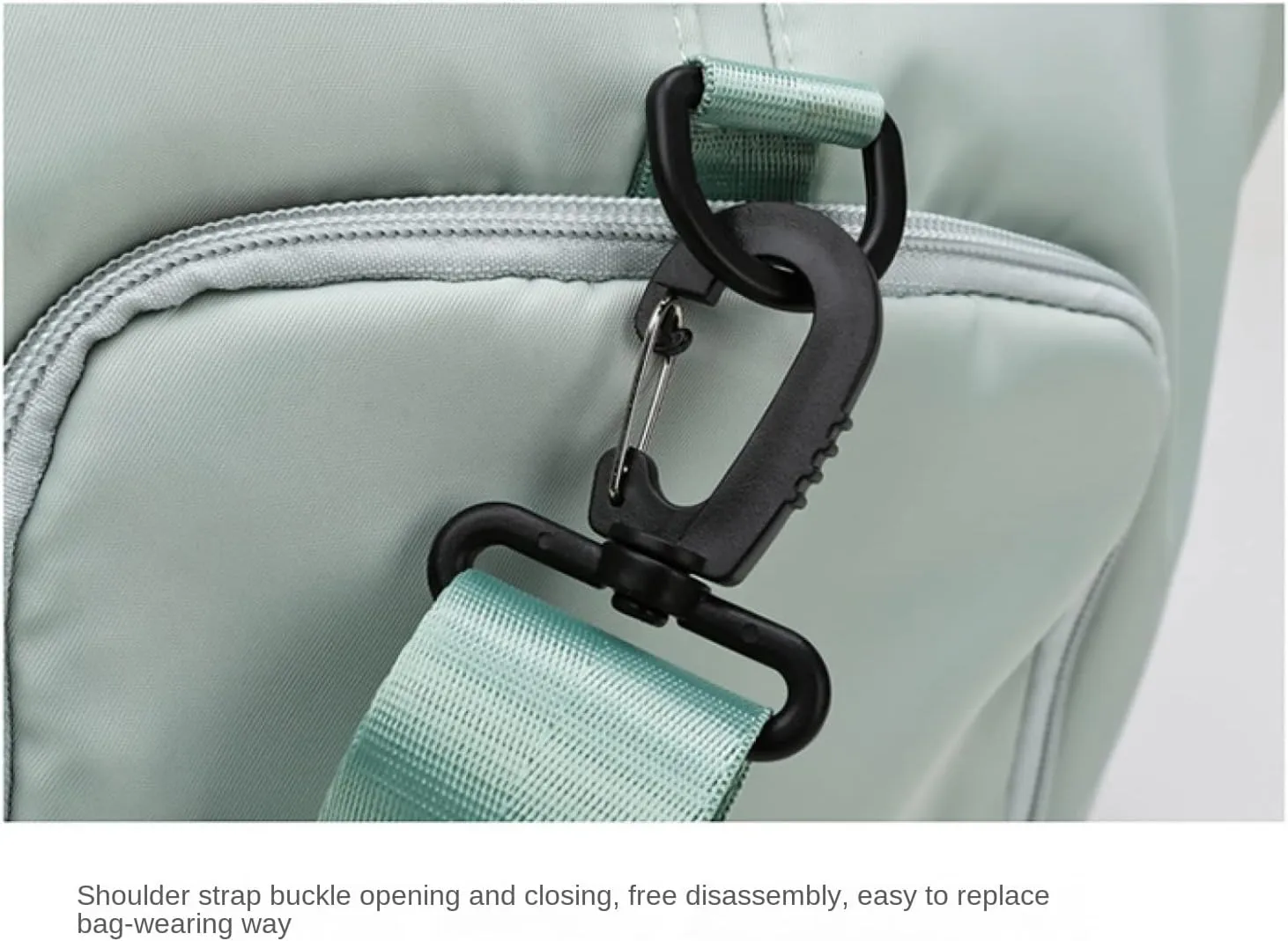Duffle Bag, Gym Bag for Women, Separate Shoes Compartment Yoga Bag, Wet and Dry Separation Beach Bag (Small, Mint Green)
