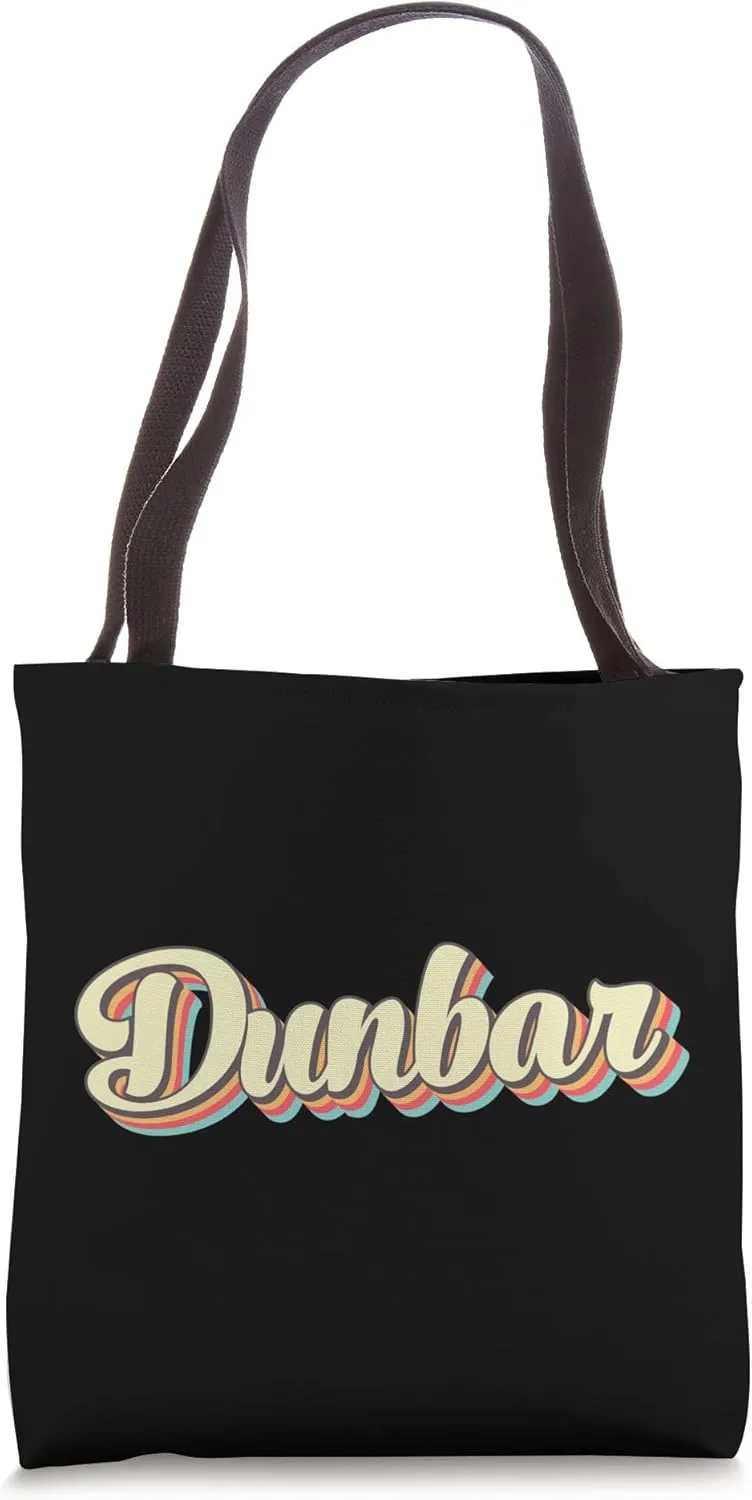 Dunbar TShirt Retro Art Baseball Font Vintage Tote Bag