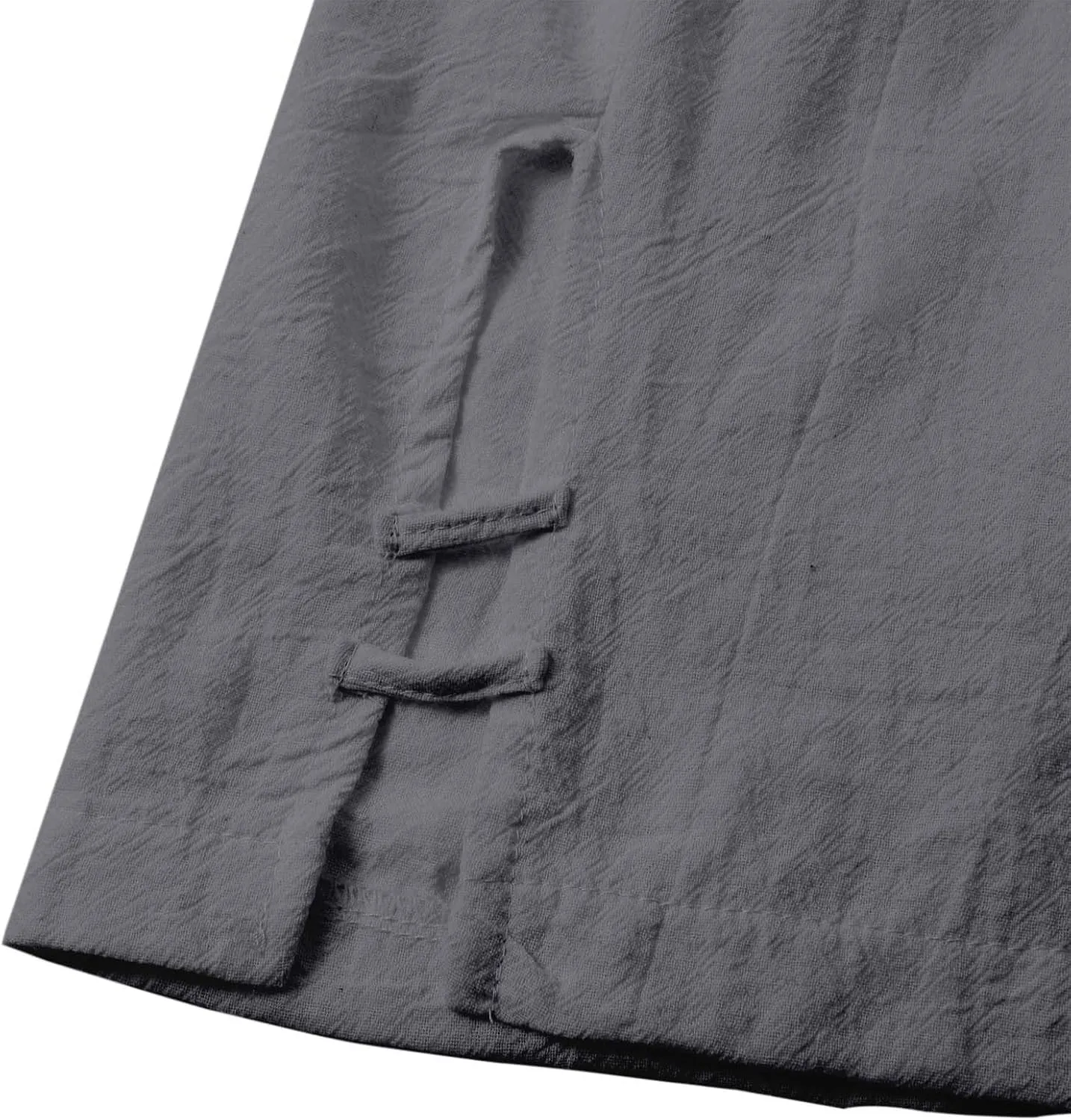 Eco-Friendly Linen Pants Women Elastic Waist Straight Leg Lightweight Beach Yoga Trousers with Slits