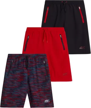 Eddie Bauer Boys' Active Shorts - 3 Pack Quick Dry Athletic Shorts - Hybrid Mesh Performance Shorts for Boys (4-16)