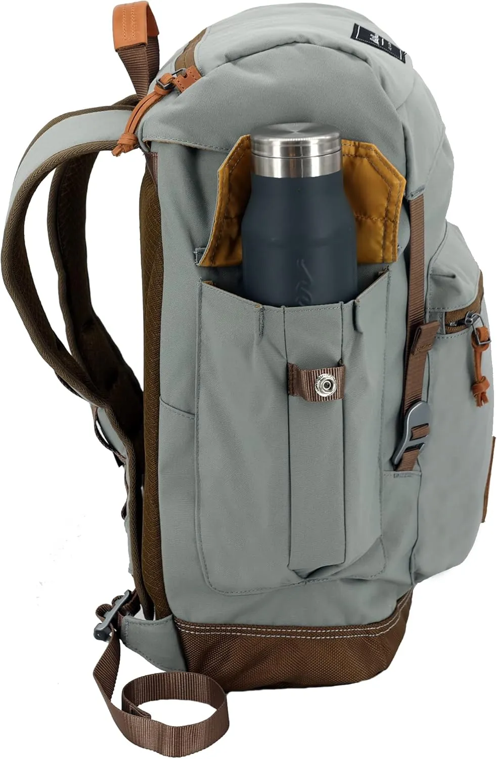 Eddie Bauer Bygone Backpack with Exterior Pockets and Laptop Compatible Sleeve, Light Heather Grey, 25L
