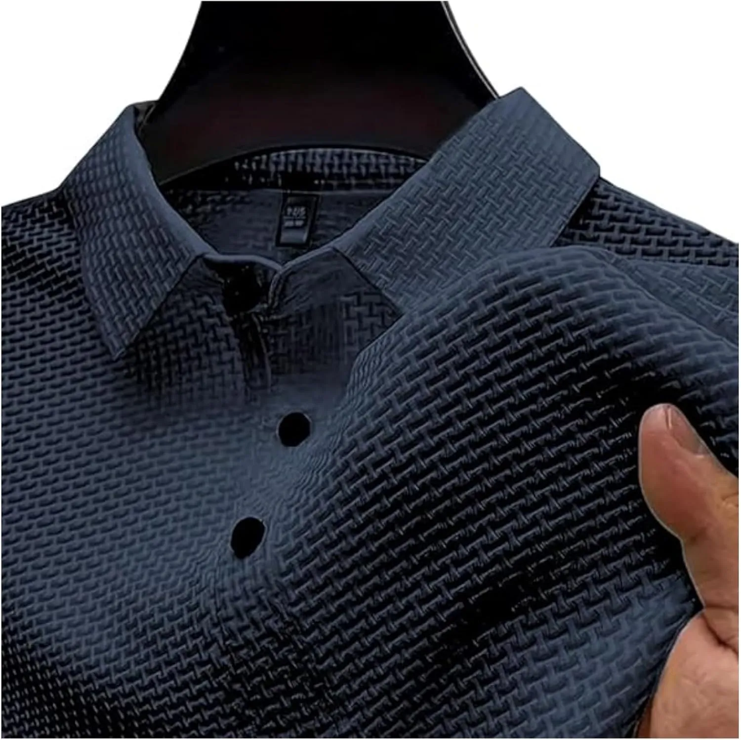Elavure - The Prestigio Polo Shirt, Men's Short Sleeve Solid Stretch Cotton Quick Dry Pique Polo Shirt Casual Workout