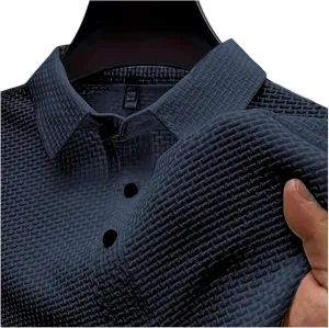 Elavure - The Prestigio Polo Shirt, Men's Short Sleeve Solid Stretch Cotton Quick Dry Pique Polo Shirt Casual Workout
