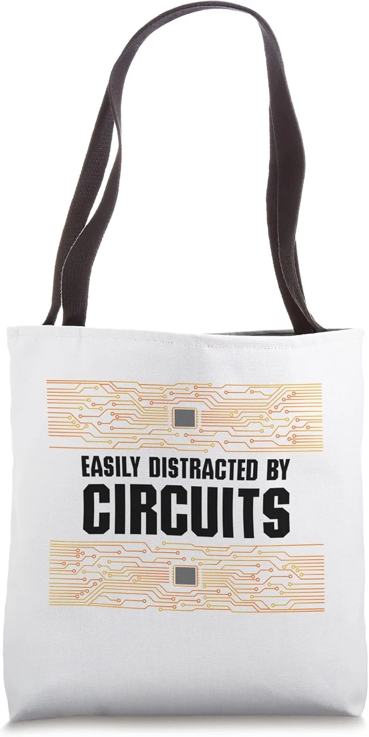Electrician Voltage Electro Worker Circuits Tote Bag