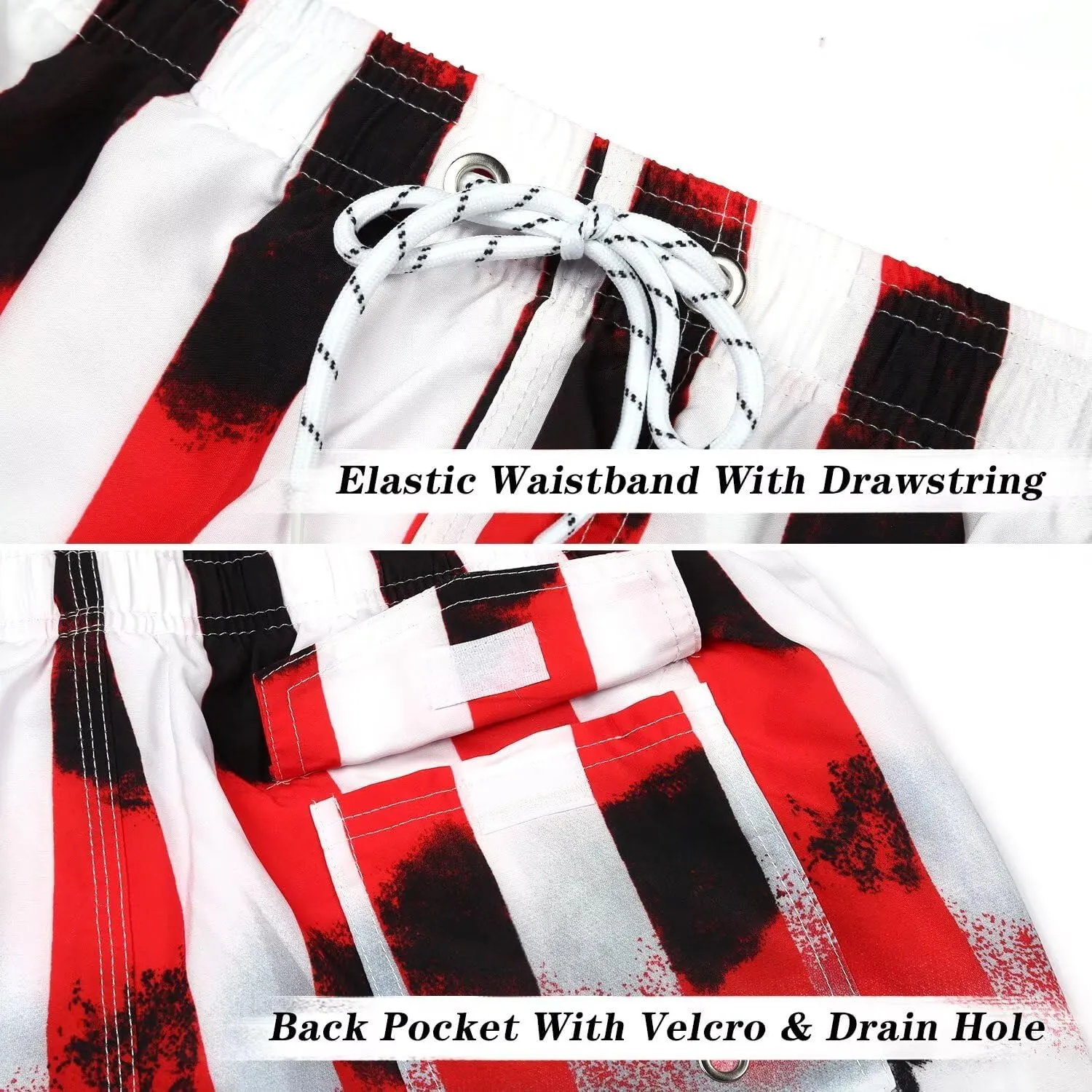 ELETOP Men's Swim Trunks Quick Dry Bathing Suit Swimming Board Shorts Mesh Lining Beach Swimwear