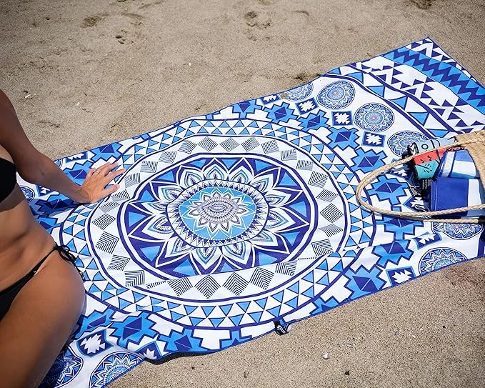 Elite Trend Microfiber Beach Towel - Extra Large 78x35 Inch Sand Free Quick Dry Towel for Travel, Swimming, Pool, Yoga, Hiking, Camping – Lightweight Fast Drying Microfiber Towel Compact for Adults