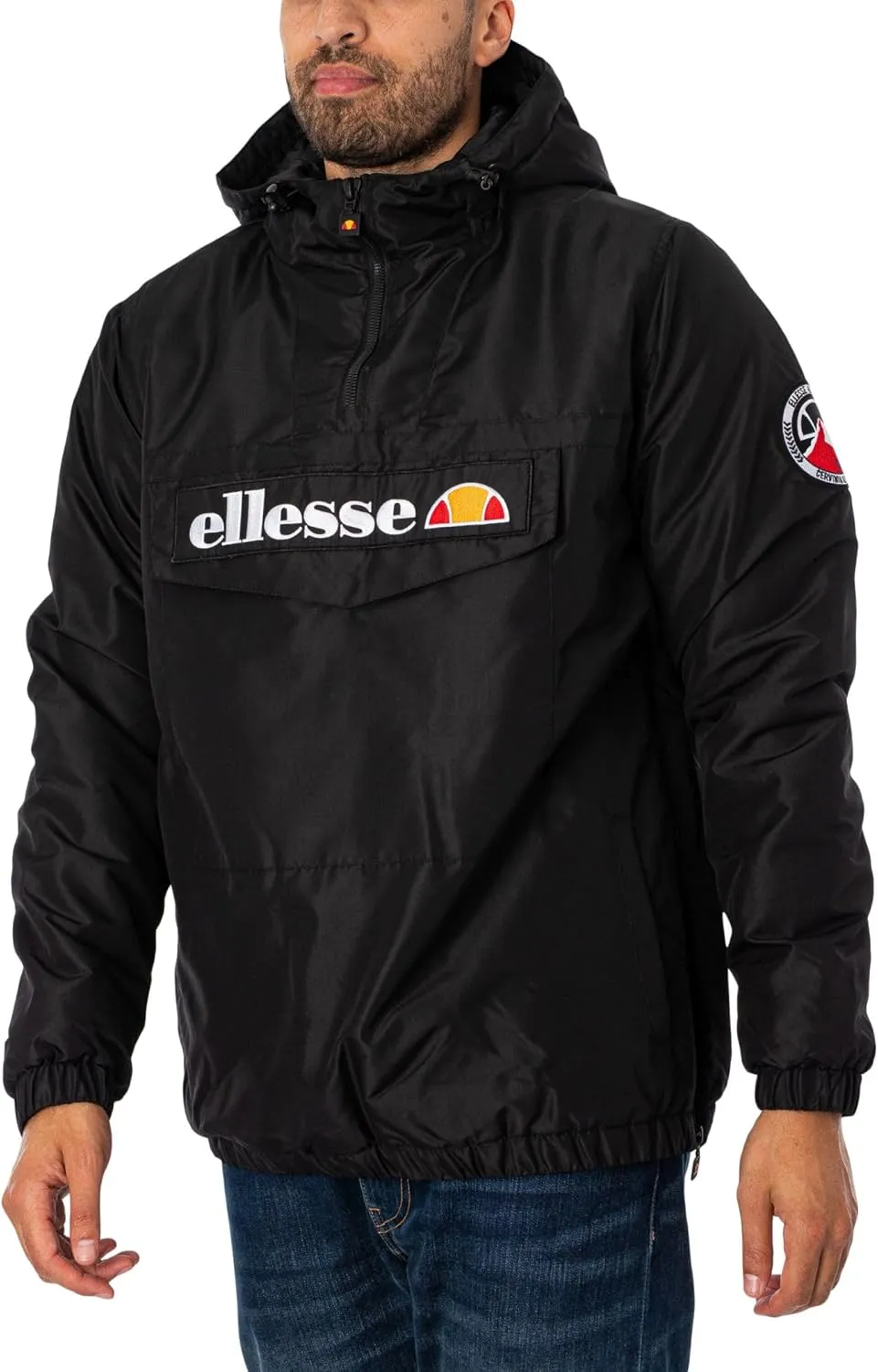 Ellesse Men's Monterini Pullover Jacket, Black