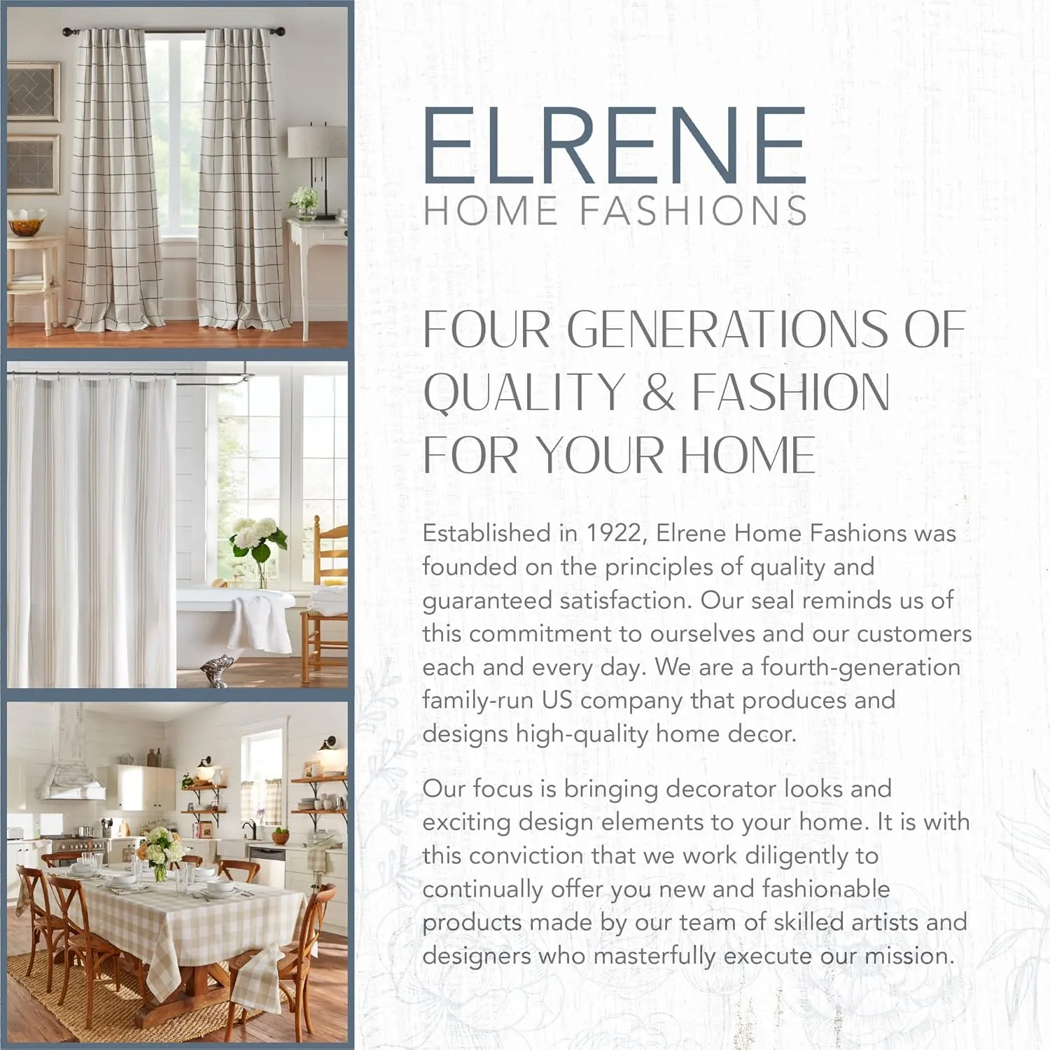Elrene Home Fashions Monterey Linen Inspired Water- and Stain-Resistant Vinyl Tablecloth with Flannel Backing, 70 inches X 70 inches, Round, Gray