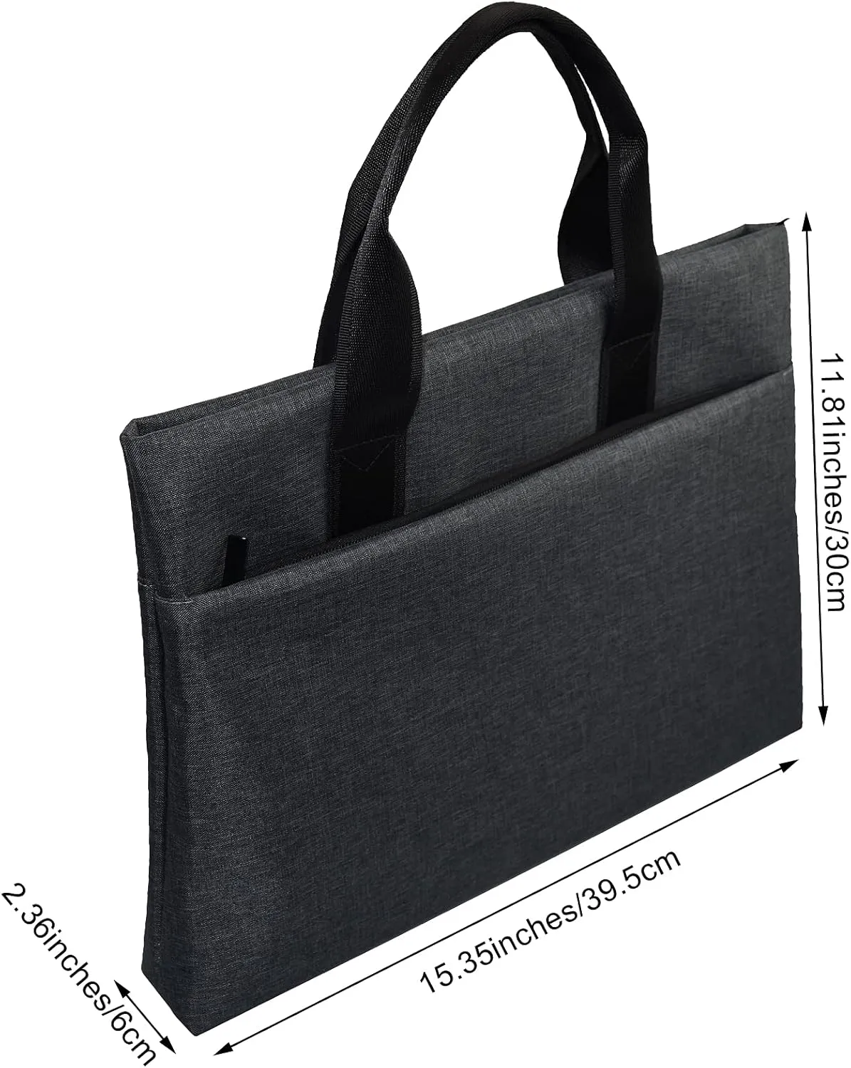 enyuwlcm Oxford Document Bag with Handle and Meeting Office School Organizer Handbag Briefcase for Carrying Paper Files 1 Pack Black