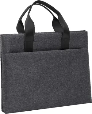enyuwlcm Oxford Document Bag with Handle and Meeting Office School Organizer Handbag Briefcase for Carrying Paper Files 1 Pack Black