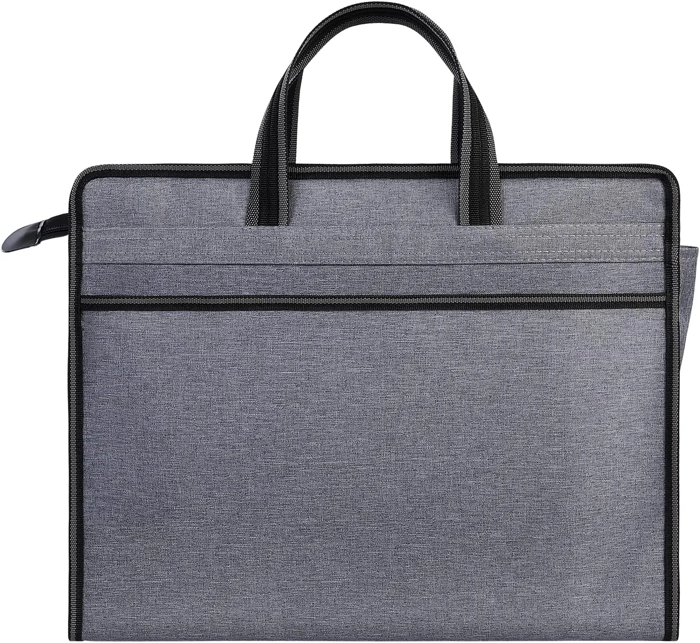 Enyuwlcm Oxford Zippered Document Bag with Handle File Tote Bag Pouch for Carrying Paper Files Books Filing Folder 1 Pack (H-Gray)
